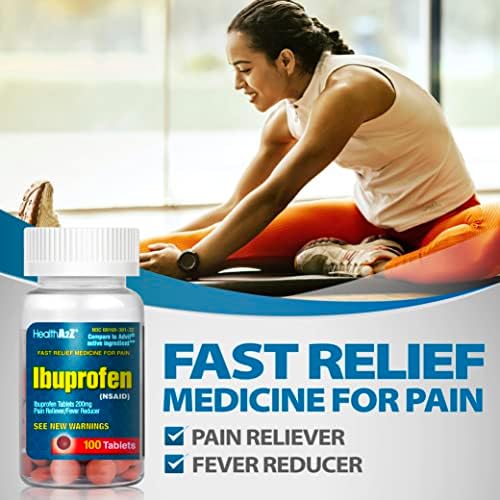 Healtha2z® ibuprofen 200 mg | 100 ספירות | הקלה בכאב | כאבי גוף | כאב ראש | דלקת פרקים | התכווצויות